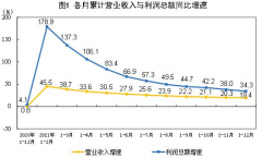 统计局:2021年全国规模以上工业企业利润增长34.3%
